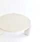 Mesa redonda de madera de estilo moderno con mesa de centro con base de 3 patas