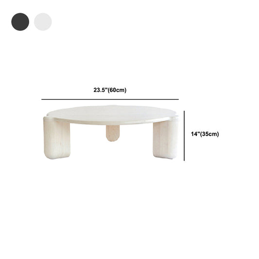 Tavolino in legno rotondo in stile moderno con tavolino da caffè a 3 gambe