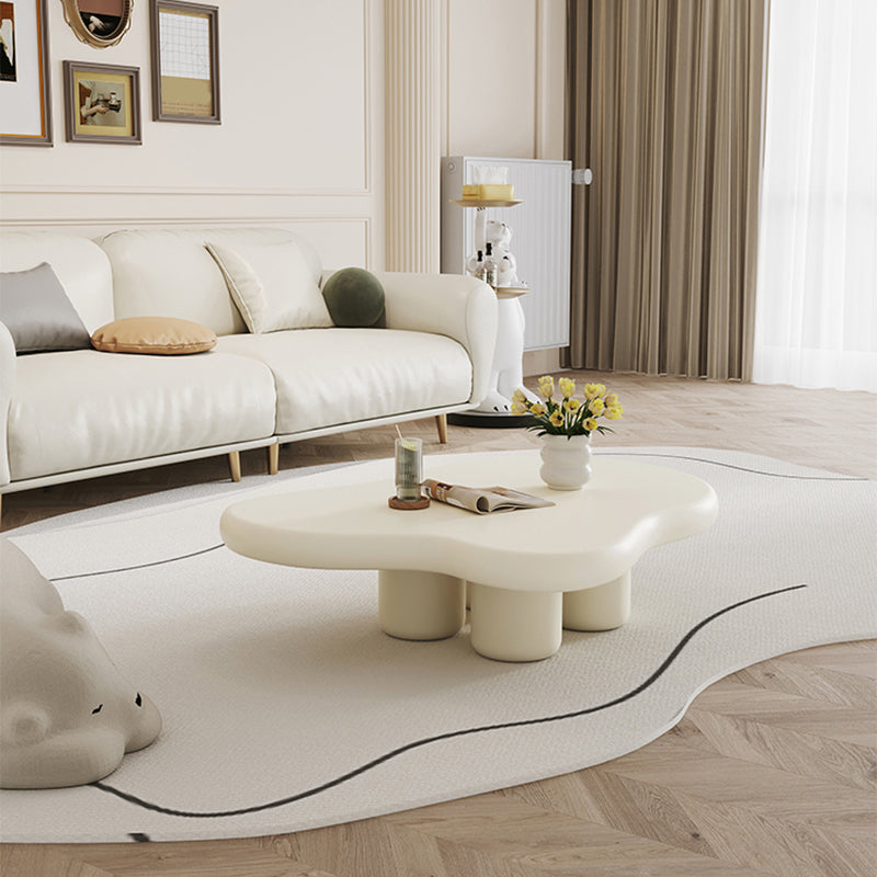 Couchtisch aus Massivholz mit 4 Beinen, moderner, minimalistischer Couchtisch