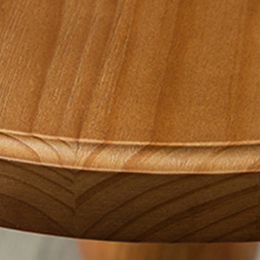 Tavolino in legno rotondo di base di piedistallo in tavolino in stile moderno marrone