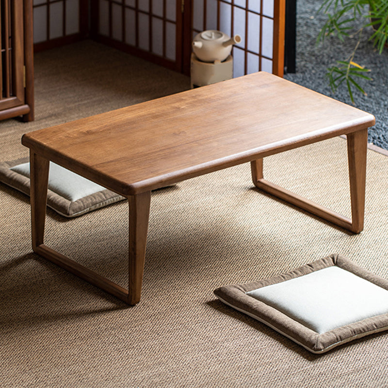 Solid Wood Rectangle Coffee Table Modern Minimalist Coffee Table Walnut Clearhalo 'Coffee & Accent Tables' 'Coffee Tables' 'coffee_tables' 'furn' 'furn_coffee_tables' 'Furniture' 'Living Room Furniture' 5602353