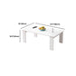 Modern Style Rectangular Wooden Table 4 Legs Base with Storage Rack Coffee Table