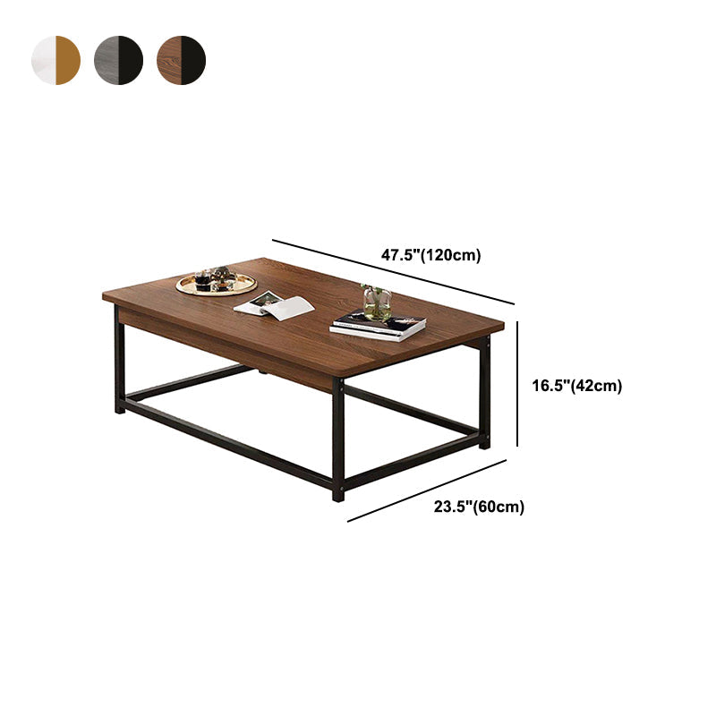 Rectangular Frame Base Wooden Table Modern Style Coffee Table Clearhalo 'Coffee & Accent Tables' 'Coffee Tables' 'coffee_tables' 'furn' 'furn_coffee_tables' 'Furniture' 'Living Room Furniture' 5602431