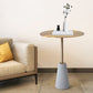Round Stainless Steel Coffee Table Pedestal 1 Single Cocktail Table