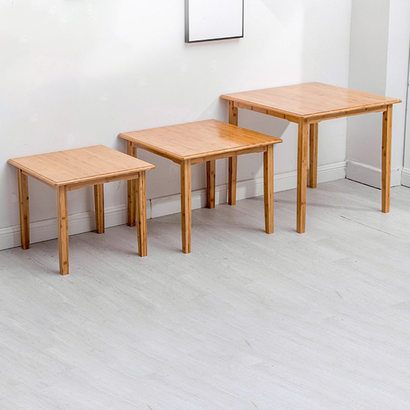 Tavolino in legno rettangolare nordico 4 gambe tavolo da cocktail naturale