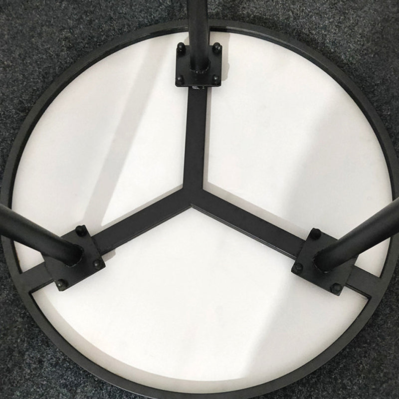 23.6" Tall Modern Round Slate Top Side Table Metal 3 Legs End Table