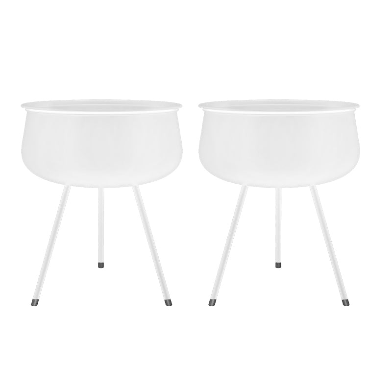 Tavolino in metallo rotondo in metallo rotondo alto 26,5 "Tavolo da gambe 3 gambe