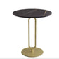 Stile moderno in metallo nero/oro Base roccia Slaba in nero/bianco tavolino rotondo