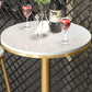 Glam Style Iron Bar Table Round Top Indoor Pedestal Bistro Table 23"W x 41"H Clearhalo 'Bar Furniture' 'Bar Tables' 'bar_tables' 'furn' 'furn_bar_tables' 'Furniture' 'Kitchen & Dining Furniture' 5602982