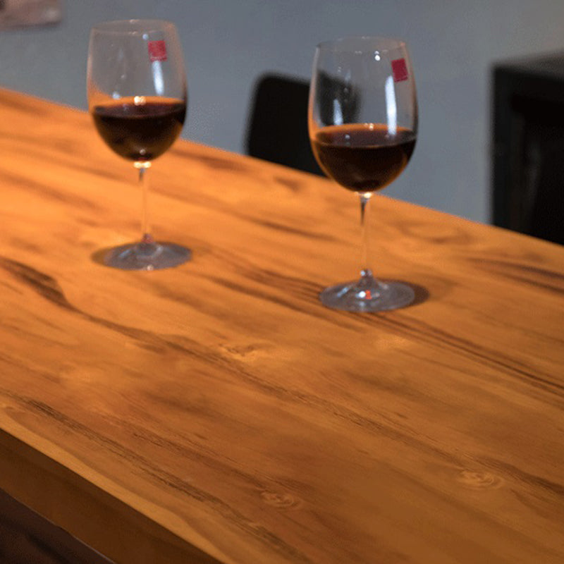 Tavolo da bar marrone in stile industriale Tavolo casual da tè al latte in legno massello