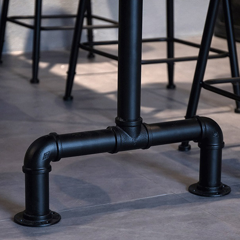 Tavolo da bar marrone in stile industriale Tavolo casual da tè al latte in legno massello