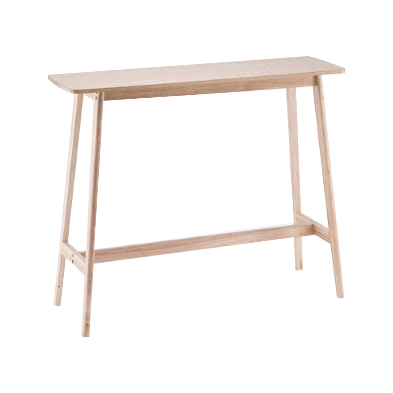 Tavolo da bar casual in stile industriale marrone chiaro, in legno di quercia, per negozio di tè al latte