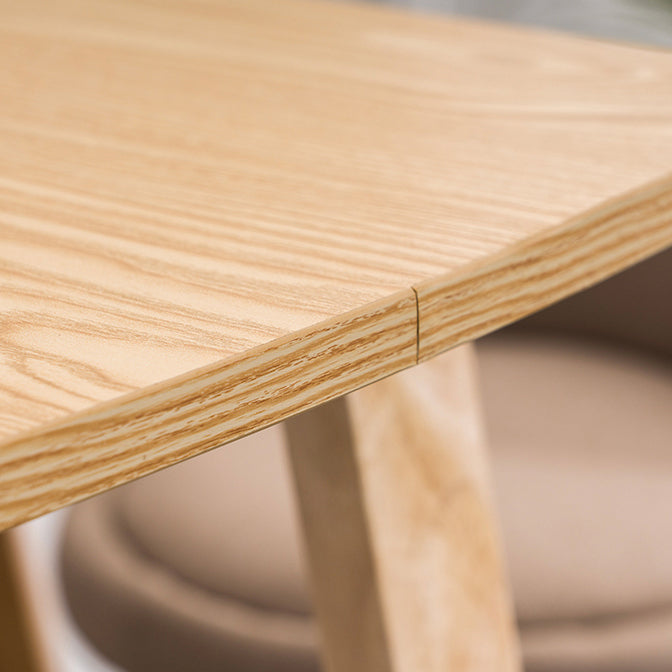 Tavolo da bar casual in stile industriale marrone chiaro, in legno di quercia, per negozio di tè al latte