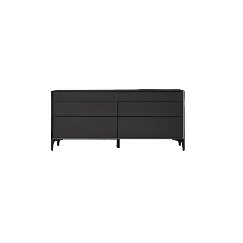 Black Buffet Sideboard Sintered Stone Top Server with Door and Drawer 47"L x 16"W x 31"H Door Not Included Clearhalo 'buffet_sideboard' 'Buffets & Sideboards' 'furn' 'furn_buffet_sideboard' 'Furniture' 'Kitchen & Dining Furniture' 5603270