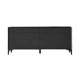 Black Buffet Sideboard Sintered Stone Top Server with Door and Drawer Clearhalo 'buffet_sideboard' 'Buffets & Sideboards' 'furn' 'furn_buffet_sideboard' 'Furniture' 'Kitchen & Dining Furniture' 5603276