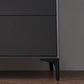 Black Buffet Sideboard Sintered Stone Top Server with Door and Drawer Clearhalo 'buffet_sideboard' 'Buffets & Sideboards' 'furn' 'furn_buffet_sideboard' 'Furniture' 'Kitchen & Dining Furniture' 5603282