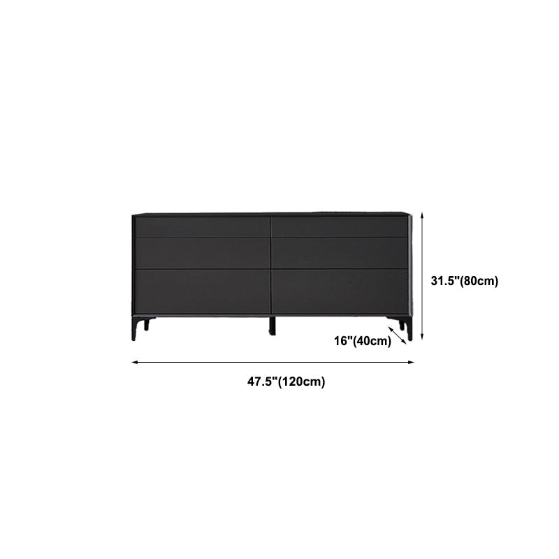 Black Buffet Sideboard Sintered Stone Top Server with Door and Drawer Clearhalo 'buffet_sideboard' 'Buffets & Sideboards' 'furn' 'furn_buffet_sideboard' 'Furniture' 'Kitchen & Dining Furniture' 5603288