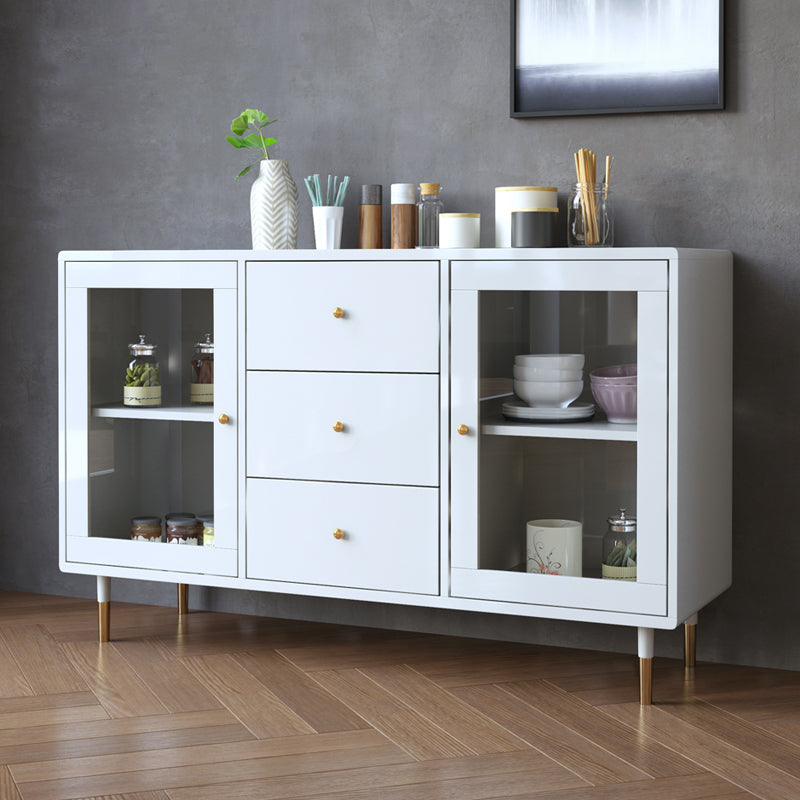 Artificial Wood Kitchen Sideboard Cabinet Glam Buffet Server Cabinet with Storage Clearhalo 'buffet_sideboard' 'Buffets & Sideboards' 'furn' 'furn_buffet_sideboard' 'Furniture' 'Kitchen & Dining Furniture' 5603569