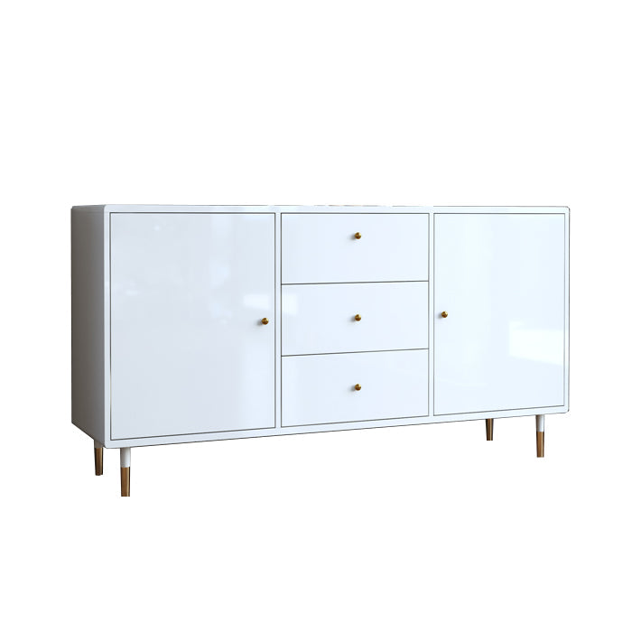 Artificial Wood Kitchen Sideboard Cabinet Glam Buffet Server Cabinet with Storage 59"L x 16"W x 31"H Clearhalo 'buffet_sideboard' 'Buffets & Sideboards' 'furn' 'furn_buffet_sideboard' 'Furniture' 'Kitchen & Dining Furniture' 5603570