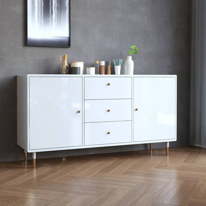 Artificial Wood Kitchen Sideboard Cabinet Glam Buffet Server Cabinet with Storage Clearhalo 'buffet_sideboard' 'Buffets & Sideboards' 'furn' 'furn_buffet_sideboard' 'Furniture' 'Kitchen & Dining Furniture' 5603572