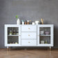 Artificial Wood Kitchen Sideboard Cabinet Glam Buffet Server Cabinet with Storage Clearhalo 'buffet_sideboard' 'Buffets & Sideboards' 'furn' 'furn_buffet_sideboard' 'Furniture' 'Kitchen & Dining Furniture' 5603582