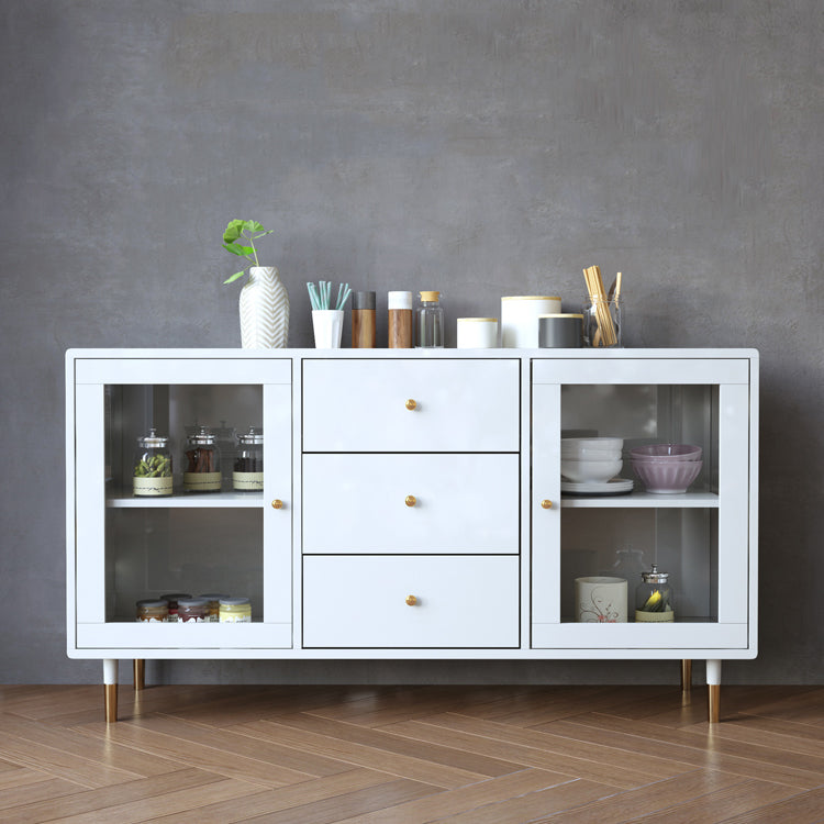 Artificial Wood Kitchen Sideboard Cabinet Glam Buffet Server Cabinet with Storage Clearhalo 'buffet_sideboard' 'Buffets & Sideboards' 'furn' 'furn_buffet_sideboard' 'Furniture' 'Kitchen & Dining Furniture' 5603582