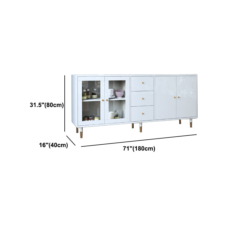 Artificial Wood Kitchen Sideboard Cabinet Glam Buffet Server Cabinet with Storage Clearhalo 'buffet_sideboard' 'Buffets & Sideboards' 'furn' 'furn_buffet_sideboard' 'Furniture' 'Kitchen & Dining Furniture' 5603587