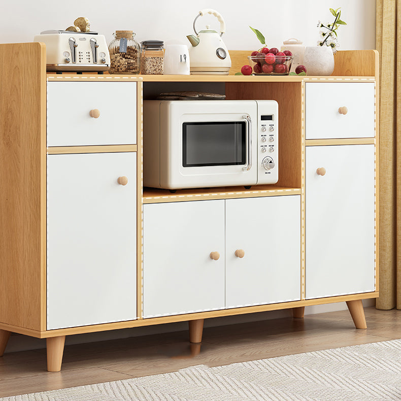 Modern 33" Height Cupboard Artificial Wood Frame Kitchen Sideboard for Dining Room Clearhalo 'buffet_sideboard' 'Buffets & Sideboards' 'furn' 'furn_buffet_sideboard' 'Furniture' 'Kitchen & Dining Furniture' 5603616