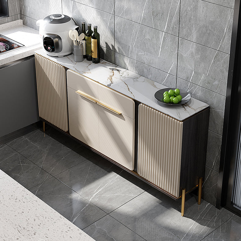 Gabinetto della sideboard del salotto in legno Glam Glam Buffet Server con archiviazione e cassetto