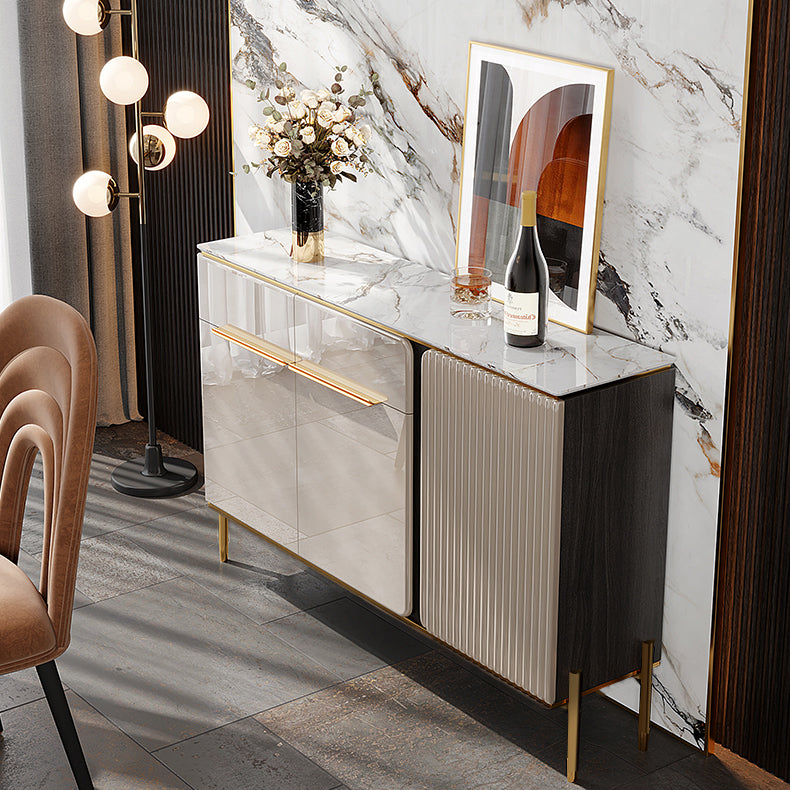 Gabinetto della sideboard del salotto in legno Glam Glam Buffet Server con archiviazione e cassetto