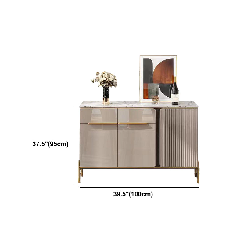 Gabinetto della sideboard del salotto in legno Glam Glam Buffet Server con archiviazione e cassetto
