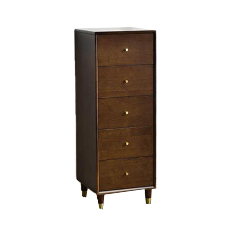 Moderne hölzerne Akzent Brust 15.74 "breite Gummi -Brust mit 5 Schubladen