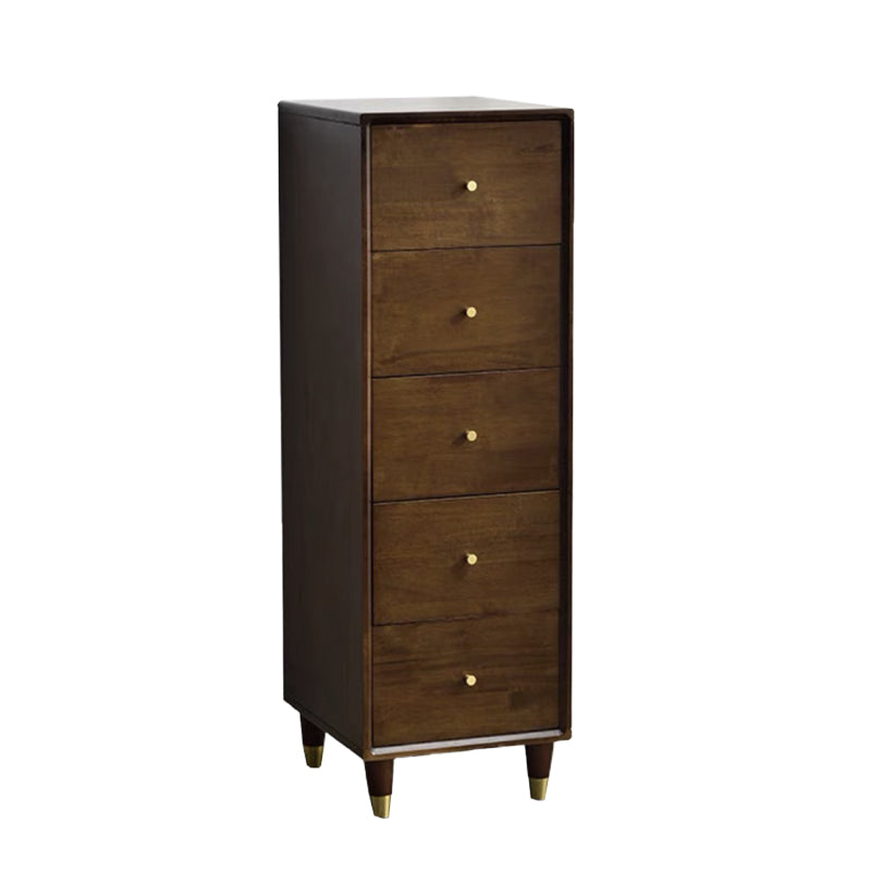 Moderne hölzerne Akzent Brust 15.74 "breite Gummi -Brust mit 5 Schubladen