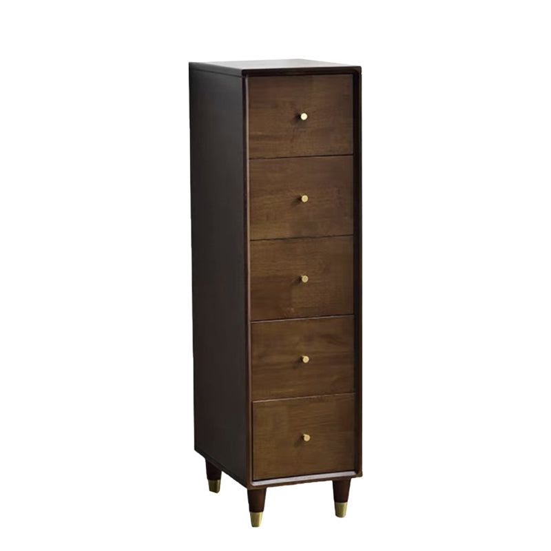 Moderne hölzerne Akzent Brust 15.74 "breite Gummi -Brust mit 5 Schubladen