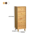 Modern Wooden Accent Chest 15.74" Wide Rubberwood Chest with 5 Drawers