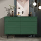 Modern Accent Chest with 6 Drawers and 4 Straight Black Legs 47"L x 14"W x 31"H Green Clearhalo 'Cabinets & Chests' 'cabinets_chests' 'furn' 'furn_cabinets_chests' 'Furniture' 'Living Room Furniture' 5603734