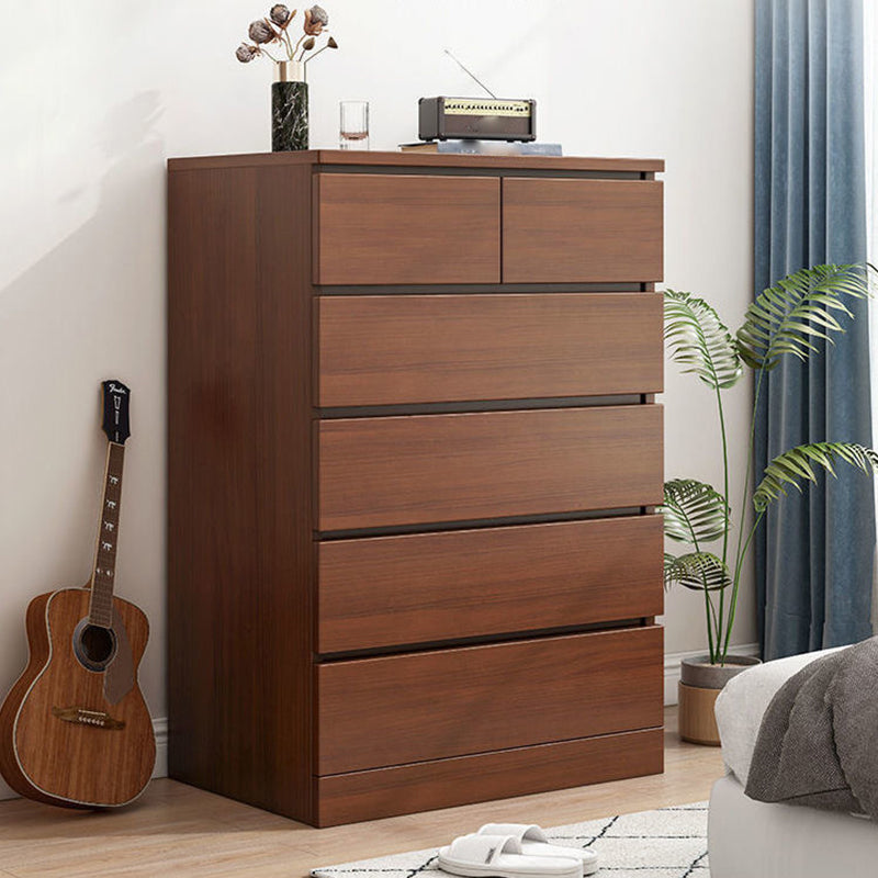 Wooden Accent Chest with Drawers Rectangle Contemporary Chest 24"L x 16"W x 43"H Brown 6 Clearhalo 'Cabinets & Chests' 'cabinets_chests' 'furn' 'furn_cabinets_chests' 'Furniture' 'Living Room Furniture' 5603753