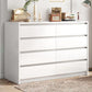 Wooden Accent Chest with Drawers Rectangle Contemporary Chest 47.2"L x 15.7"W x 41.3"H White 8 Clearhalo 'Cabinets & Chests' 'cabinets_chests' 'furn' 'furn_cabinets_chests' 'Furniture' 'Living Room Furniture' 5603762