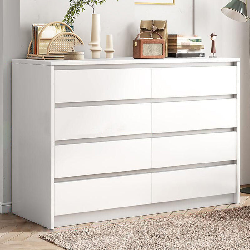 Wooden Accent Chest with Drawers Rectangle Contemporary Chest 47.2"L x 15.7"W x 41.3"H White 8 Clearhalo 'Cabinets & Chests' 'cabinets_chests' 'furn' 'furn_cabinets_chests' 'Furniture' 'Living Room Furniture' 5603762