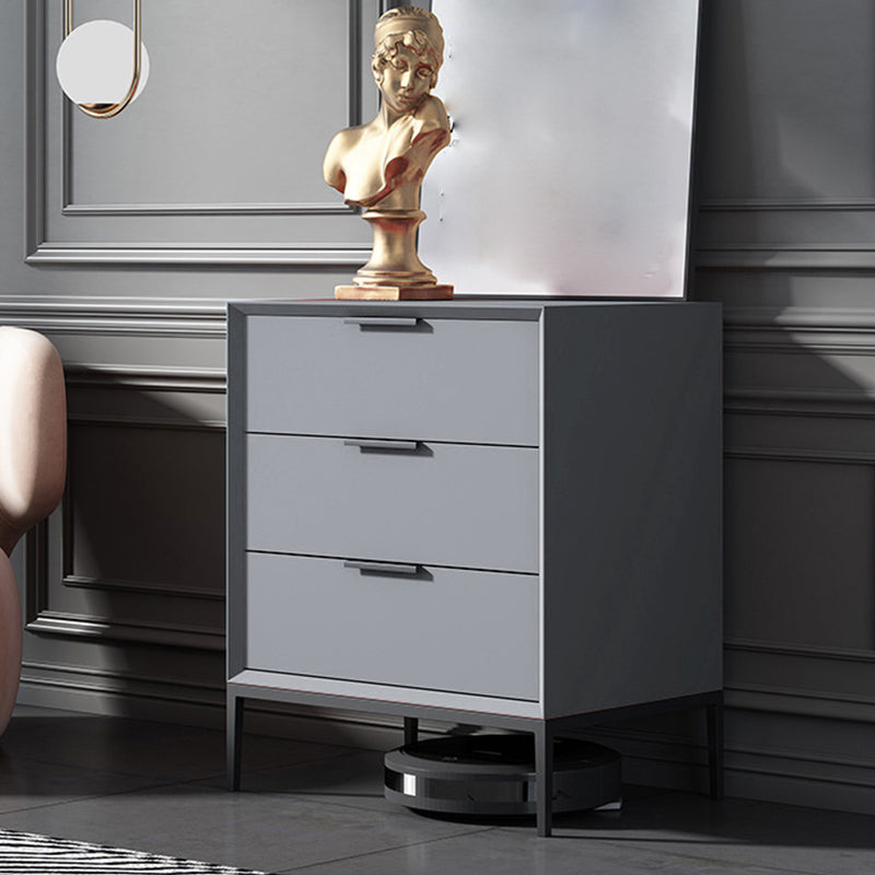 Contemporary Rectangle Accent Chest With3/4 Drawers and Straight Legs 24"L x 16"W x 28"H Light Gray Clearhalo 'Cabinets & Chests' 'cabinets_chests' 'furn' 'furn_cabinets_chests' 'Furniture' 'Living Room Furniture' 5603796
