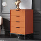 Contemporary Rectangle Accent Chest With3/4 Drawers and Straight Legs 24"L x 16"W x 35"H Orange Clearhalo 'Cabinets & Chests' 'cabinets_chests' 'furn' 'furn_cabinets_chests' 'Furniture' 'Living Room Furniture' 5603797
