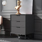 Contemporary Rectangle Accent Chest With3/4 Drawers and Straight Legs 24"L x 16"W x 28"H Dark Gray Clearhalo 'Cabinets & Chests' 'cabinets_chests' 'furn' 'furn_cabinets_chests' 'Furniture' 'Living Room Furniture' 5603798