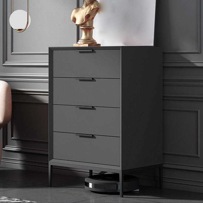 Contemporary Rectangle Accent Chest With3/4 Drawers and Straight Legs 24"L x 16"W x 35"H Dark Gray Clearhalo 'Cabinets & Chests' 'cabinets_chests' 'furn' 'furn_cabinets_chests' 'Furniture' 'Living Room Furniture' 5603800