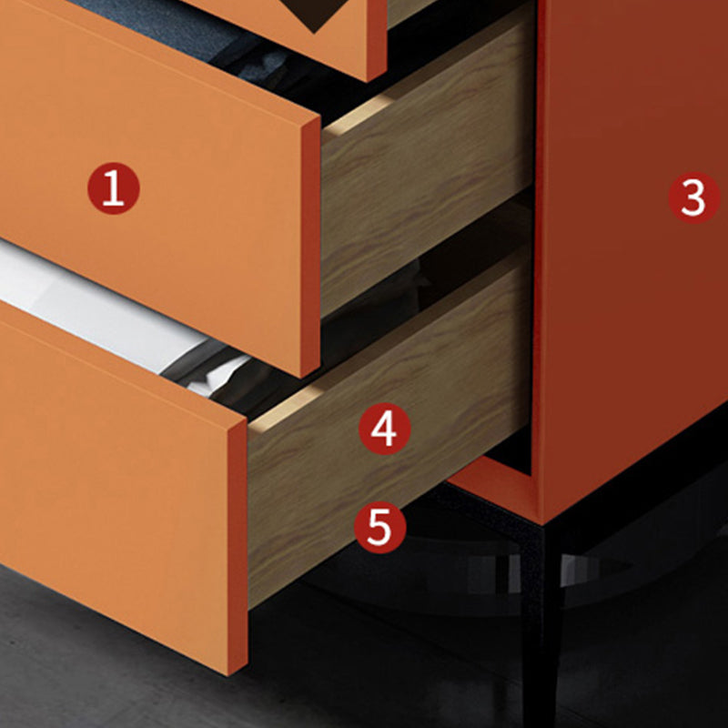 Contemporary Rectangle Accent Chest With3/4 Drawers and Straight Legs Clearhalo 'Cabinets & Chests' 'cabinets_chests' 'furn' 'furn_cabinets_chests' 'Furniture' 'Living Room Furniture' 5603802