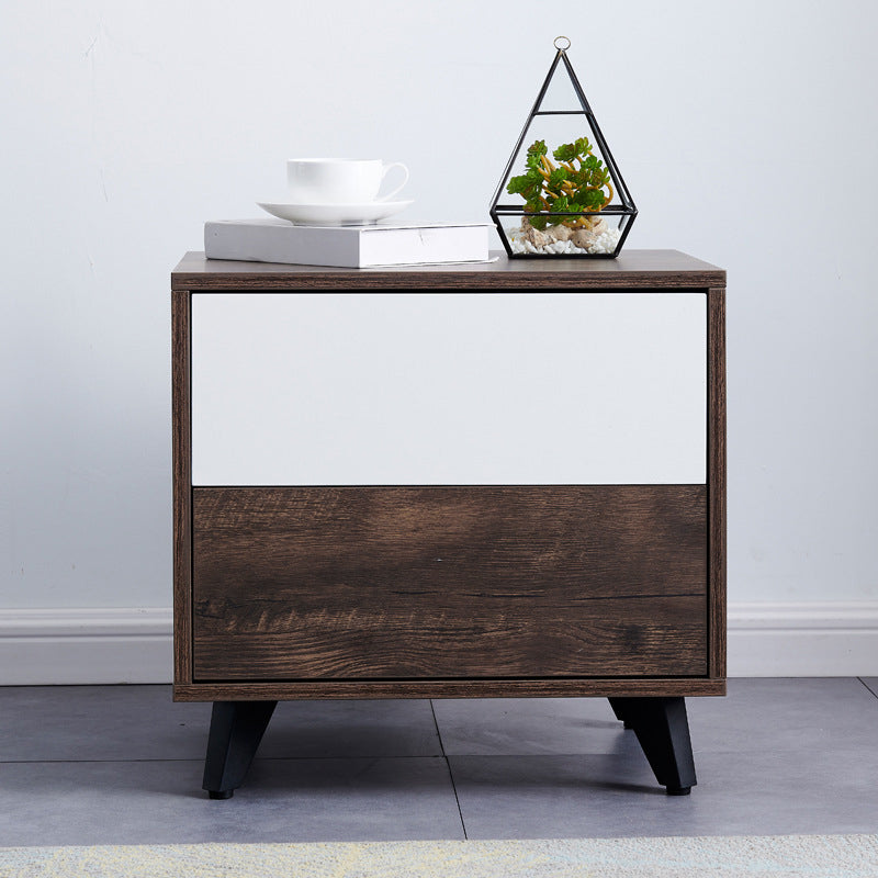 15.74" Wide Contemporary Accent Chest with Drawers Rectangle Wood Chest Walnut White 2 Clearhalo 'Cabinets & Chests' 'cabinets_chests' 'furn' 'furn_cabinets_chests' 'Furniture' 'Living Room Furniture' 5603825