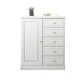 Contemporary Rectangle Accent Cabinet with Drawers Wood Storage Cabinet 31"L x 16"W x 39"H White Clearhalo 'Cabinets & Chests' 'cabinets_chests' 'furn' 'furn_cabinets_chests' 'Furniture' 'Living Room Furniture' 5603844