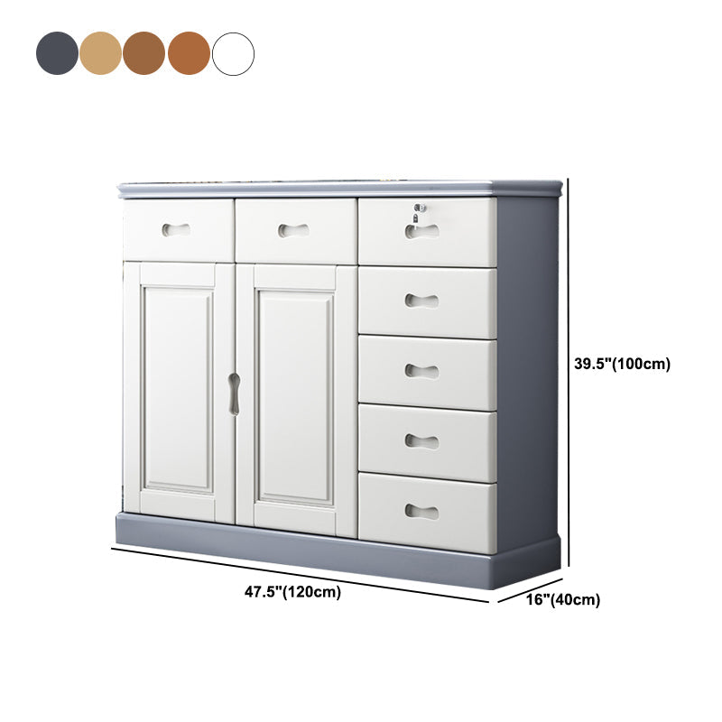 Contemporary Rectangle Accent Cabinet with Drawers Wood Storage Cabinet Clearhalo 'Cabinets & Chests' 'cabinets_chests' 'furn' 'furn_cabinets_chests' 'Furniture' 'Living Room Furniture' 5603861