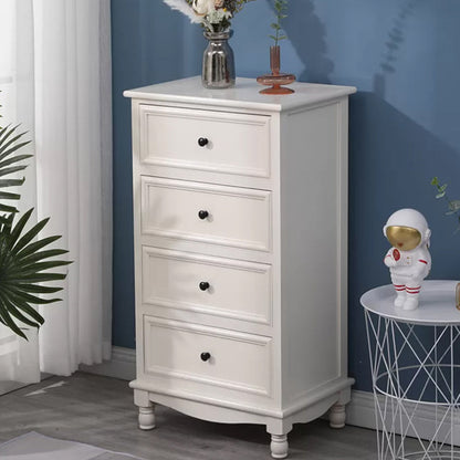 Contemporary Rectangle Accent Chest with Drawers 13.77" Wide Wood Chest Ivory 4 Clearhalo 'Cabinets & Chests' 'cabinets_chests' 'furn' 'furn_cabinets_chests' 'Furniture' 'Living Room Furniture' 5603868
