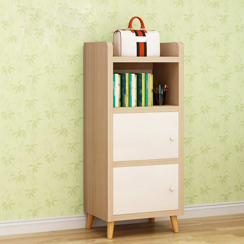 Scratch Resistant Rectangle Accent Cabinet 9.84" Wide Contemporary Wooden Cabinet 15.7"L x 9.8"W x 39.4"H Natural 2 Clearhalo 'Cabinets & Chests' 'cabinets_chests' 'furn' 'furn_cabinets_chests' 'Furniture' 'Living Room Furniture' 5603921