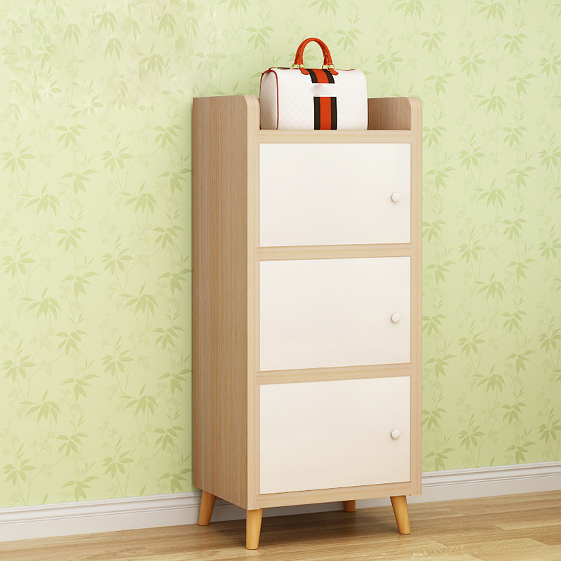 Scratch Resistant Rectangle Accent Cabinet 9.84" Wide Contemporary Wooden Cabinet 15.7"L x 9.8"W x 39.4"H Natural 3 Clearhalo 'Cabinets & Chests' 'cabinets_chests' 'furn' 'furn_cabinets_chests' 'Furniture' 'Living Room Furniture' 5603922